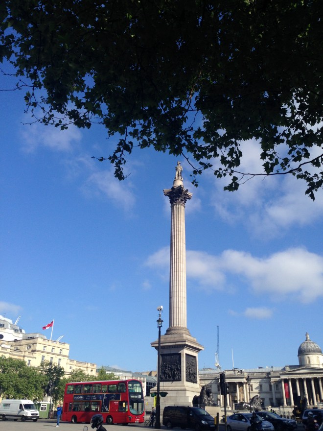Trafalgar Square on a summer's morning